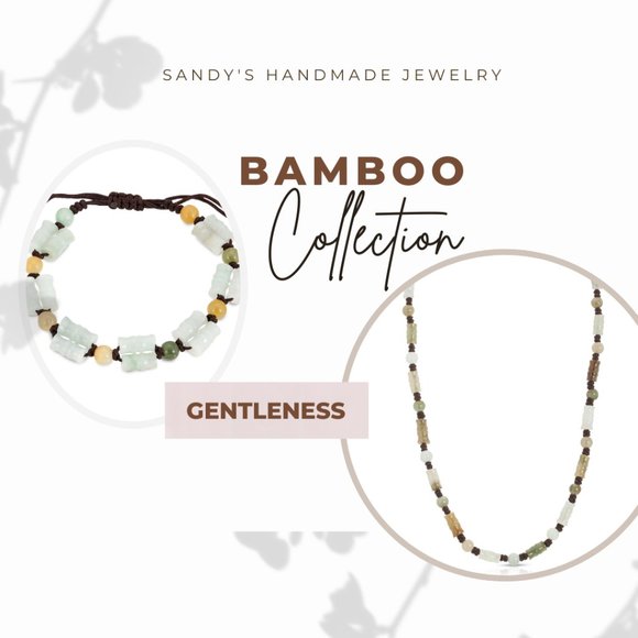 BALANCE! Double Bamboo Handmade Jade Bracelet - Picture 1 of 3